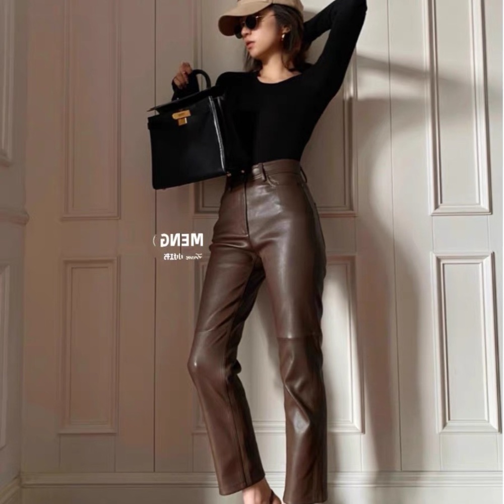 Brown leather pant NEW WITH TAG